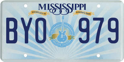 MS license plate BYO979
