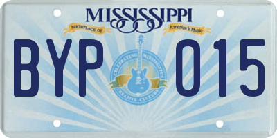MS license plate BYP015