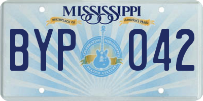MS license plate BYP042