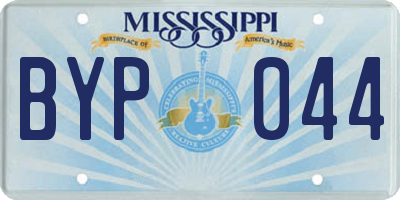 MS license plate BYP044