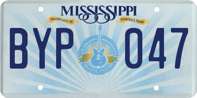 MS license plate BYP047