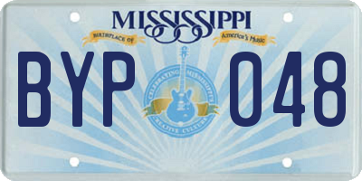 MS license plate BYP048
