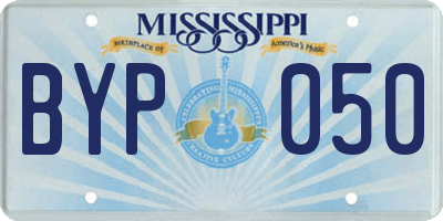 MS license plate BYP050