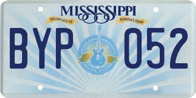 MS license plate BYP052
