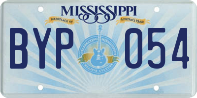 MS license plate BYP054