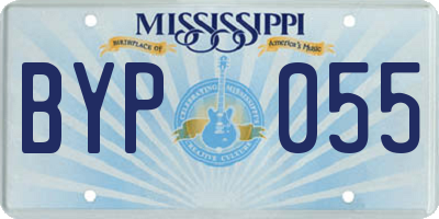 MS license plate BYP055