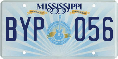 MS license plate BYP056