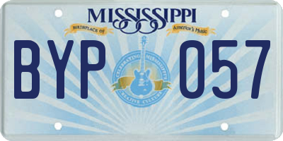 MS license plate BYP057