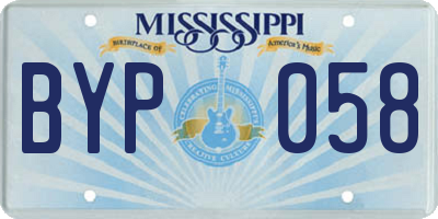 MS license plate BYP058