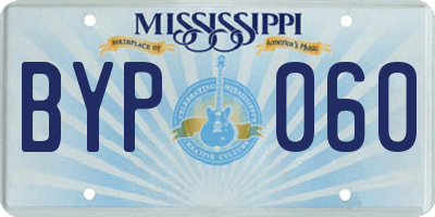 MS license plate BYP060