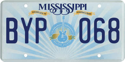 MS license plate BYP068