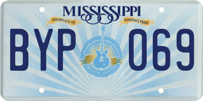 MS license plate BYP069