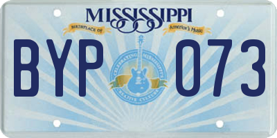 MS license plate BYP073