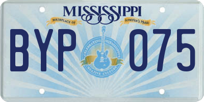 MS license plate BYP075