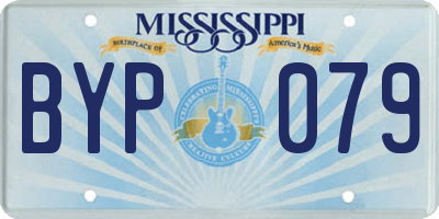 MS license plate BYP079