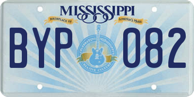 MS license plate BYP082