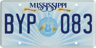 MS license plate BYP083