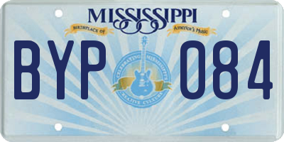 MS license plate BYP084
