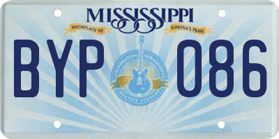 MS license plate BYP086