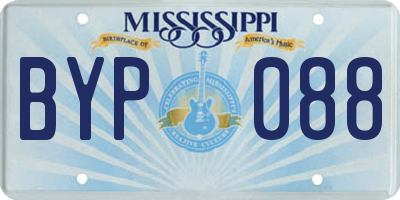 MS license plate BYP088