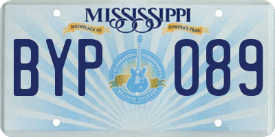 MS license plate BYP089