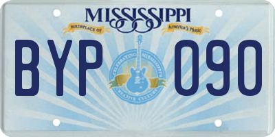 MS license plate BYP090