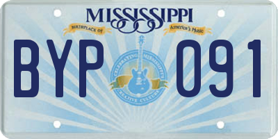 MS license plate BYP091