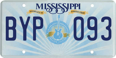 MS license plate BYP093