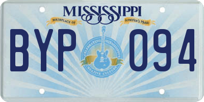 MS license plate BYP094