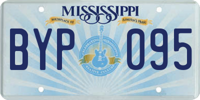 MS license plate BYP095