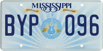 MS license plate BYP096