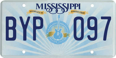 MS license plate BYP097