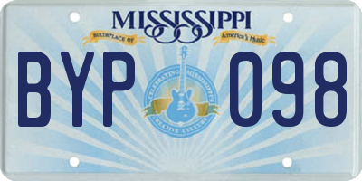 MS license plate BYP098