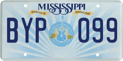 MS license plate BYP099