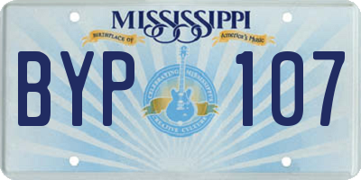 MS license plate BYP107