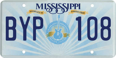 MS license plate BYP108