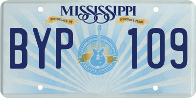 MS license plate BYP109