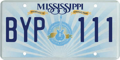MS license plate BYP111