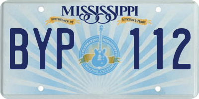 MS license plate BYP112