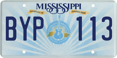 MS license plate BYP113