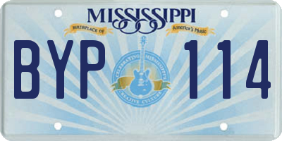 MS license plate BYP114