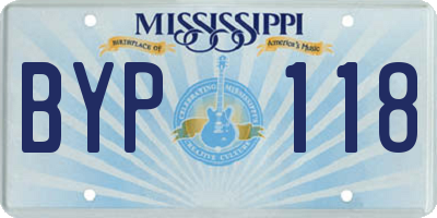 MS license plate BYP118