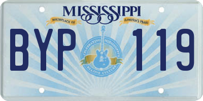 MS license plate BYP119