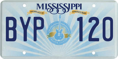 MS license plate BYP120