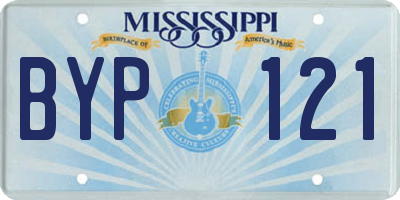 MS license plate BYP121