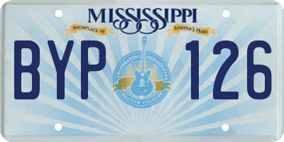 MS license plate BYP126