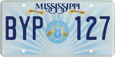 MS license plate BYP127