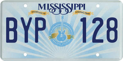 MS license plate BYP128