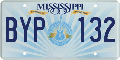 MS license plate BYP132