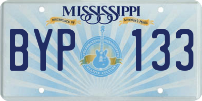 MS license plate BYP133